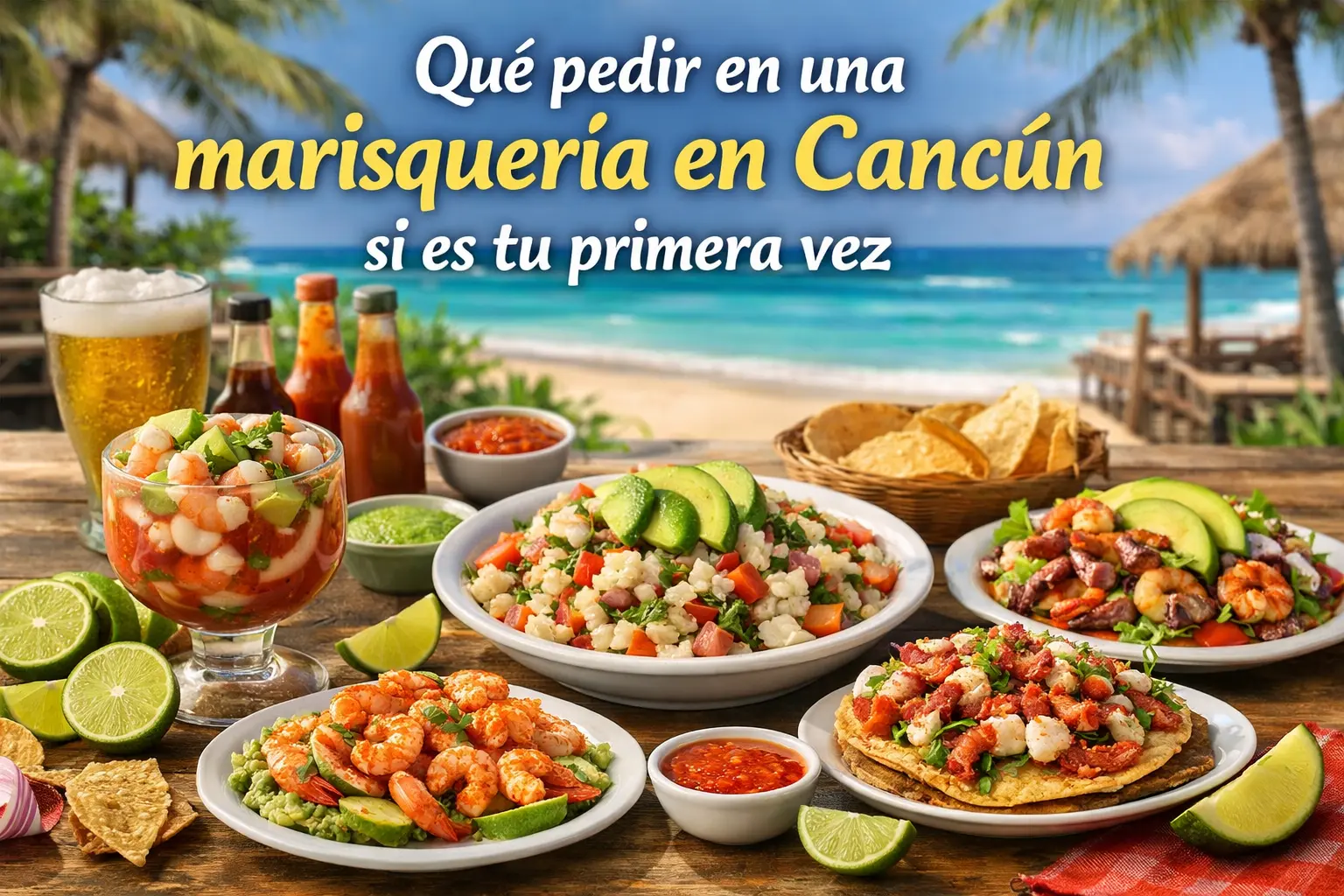Qué pedir en una marisquería en Cancún si es tu primera vez con ceviche, coctel de camarón y tostadas de mariscos